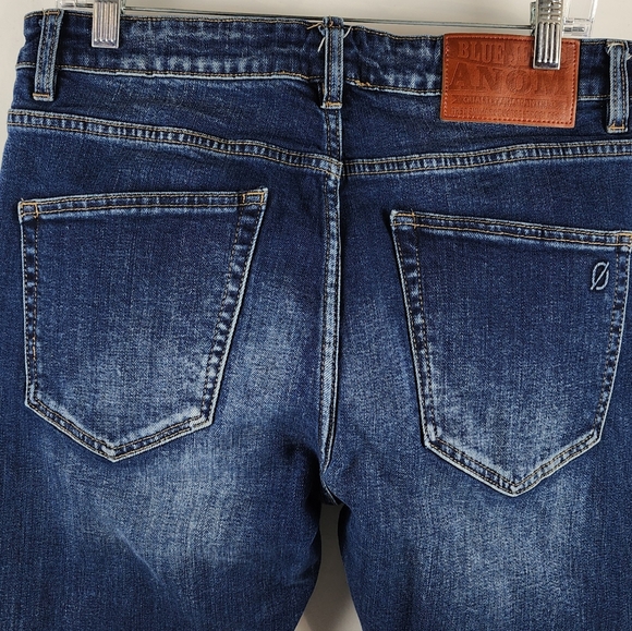 ANOM Jeans Mens 34x31 Blue Selvedge Denim - Picture 9 of 11